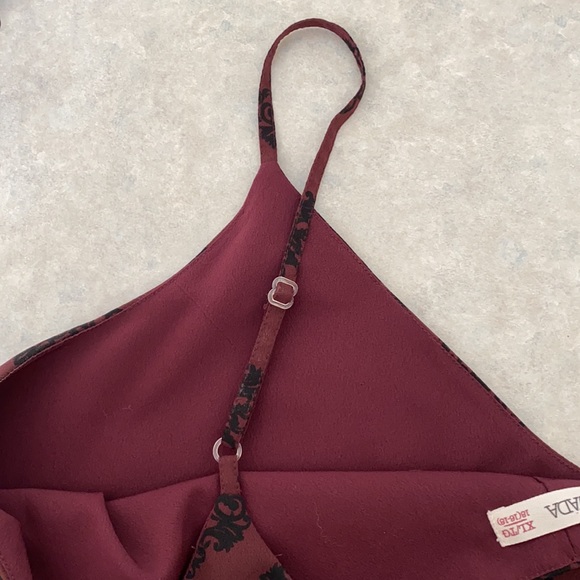 Nevada burgundy with black detail camisole - Picture 3 of 4